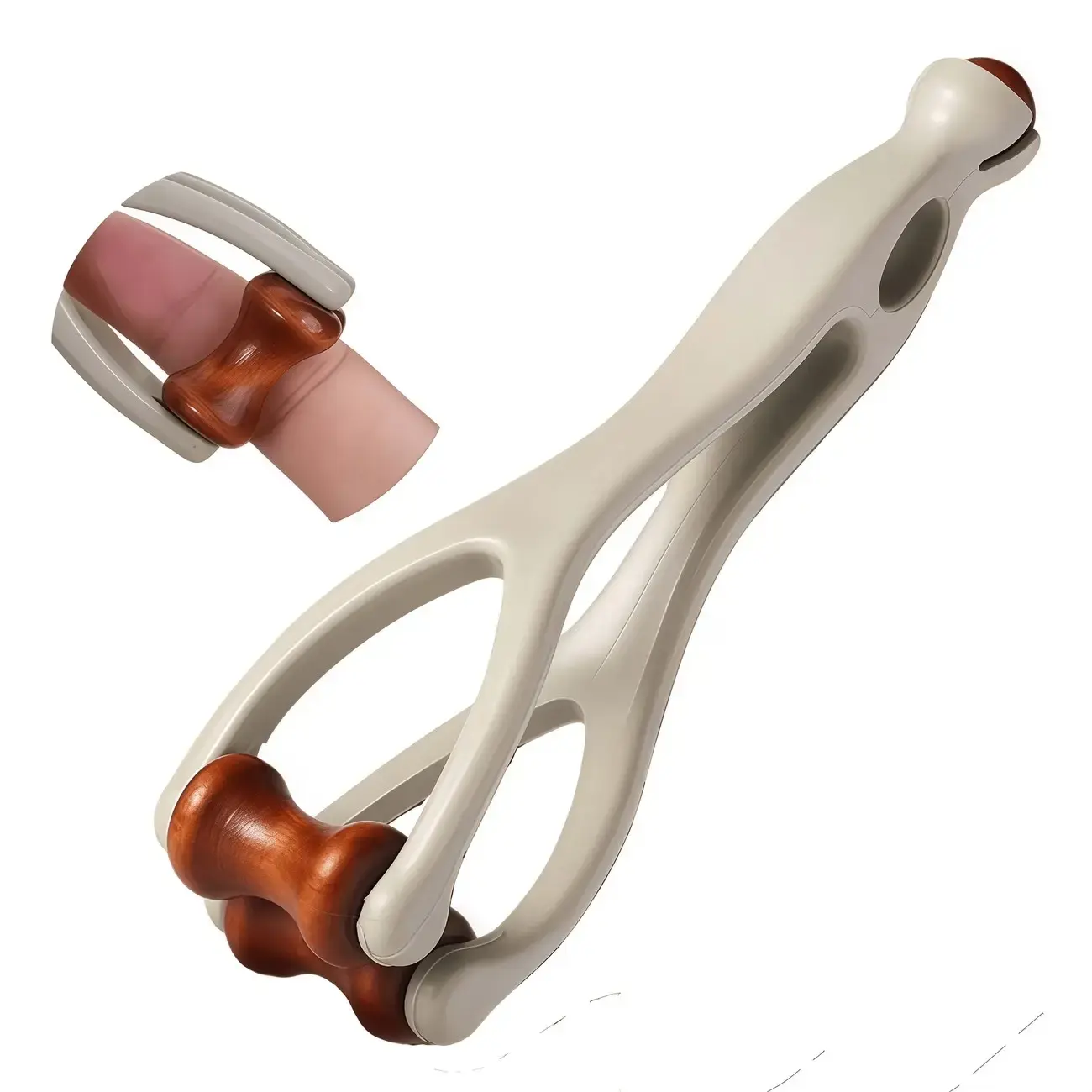 Ergonomic Finger Fit Wood-Plastic Finger Massager - Handy Daily Household Injury Aid, Ideal Gift Idea for Mothers with Hand Fatigue or Typing/Household Labor Discomfort, Targeted Relief