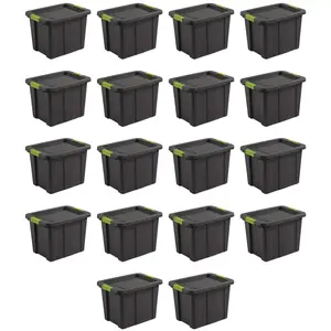 Sterilite Tuff1 Latching 18 Gallon Plastic Storage Container & Lid (18 Pack)