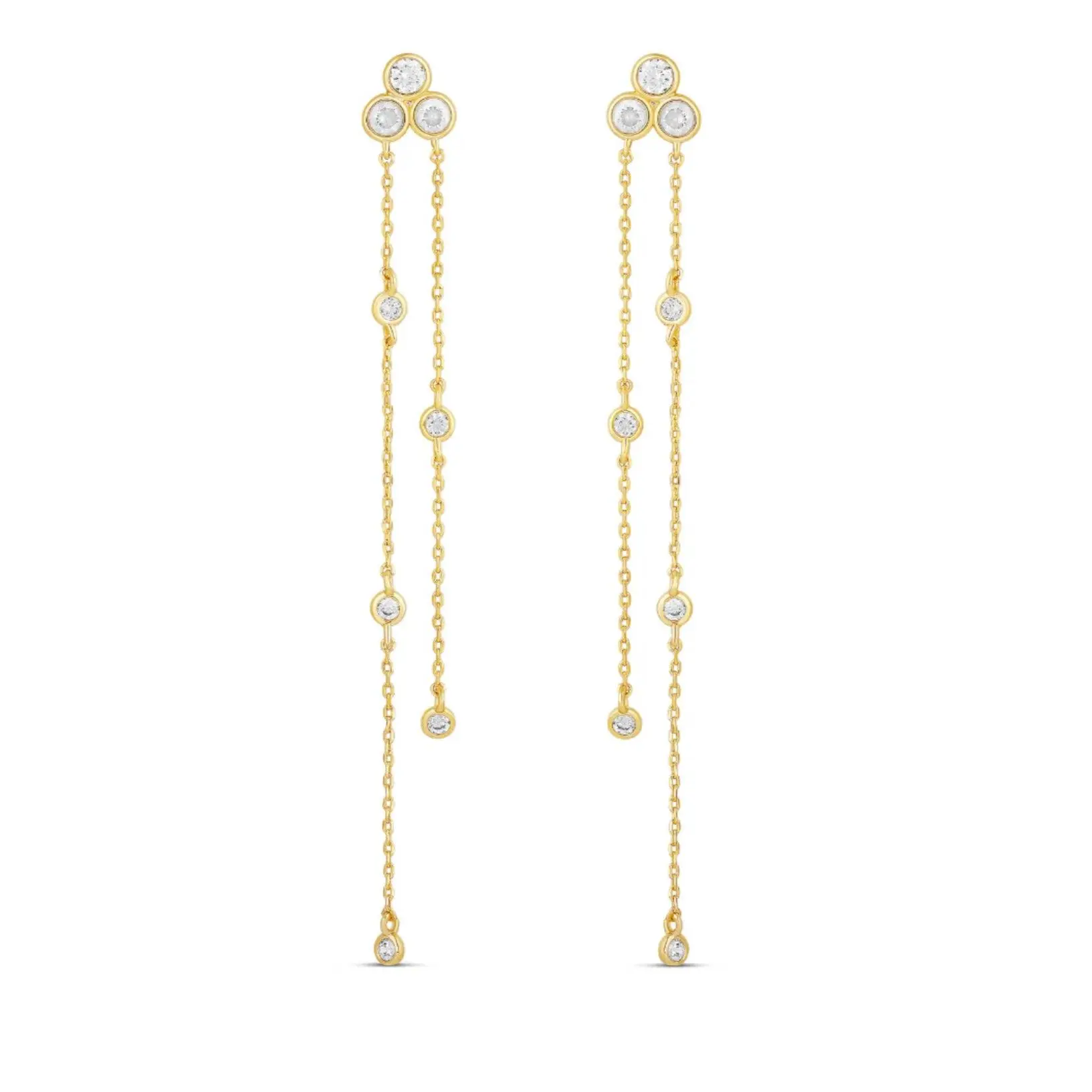 Bezel Drop Earrings