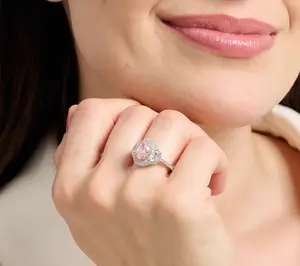 Kathy Hilton x Anna Zuckerman Bella Blush Ring, Sterling Silver