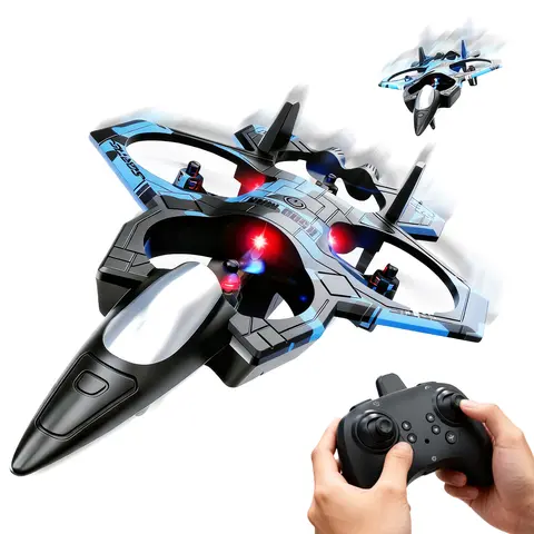 Remote Control Airplanes RC Planes for Adults, RC Airplane Fighter Jet With Light, 360° Flip Fighter Jet Toys, Stunt Roll, Airplane Toy Gifts