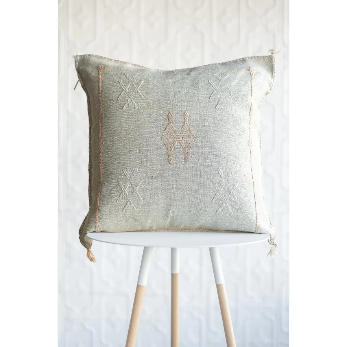 Linen Color Moroccan Sabra Cactus Silk Pillow - 120