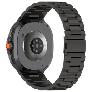 Suitable for Samsung Watch 8 three-bead steel strap, Watch 8 Classic metal strap, slim steel strap