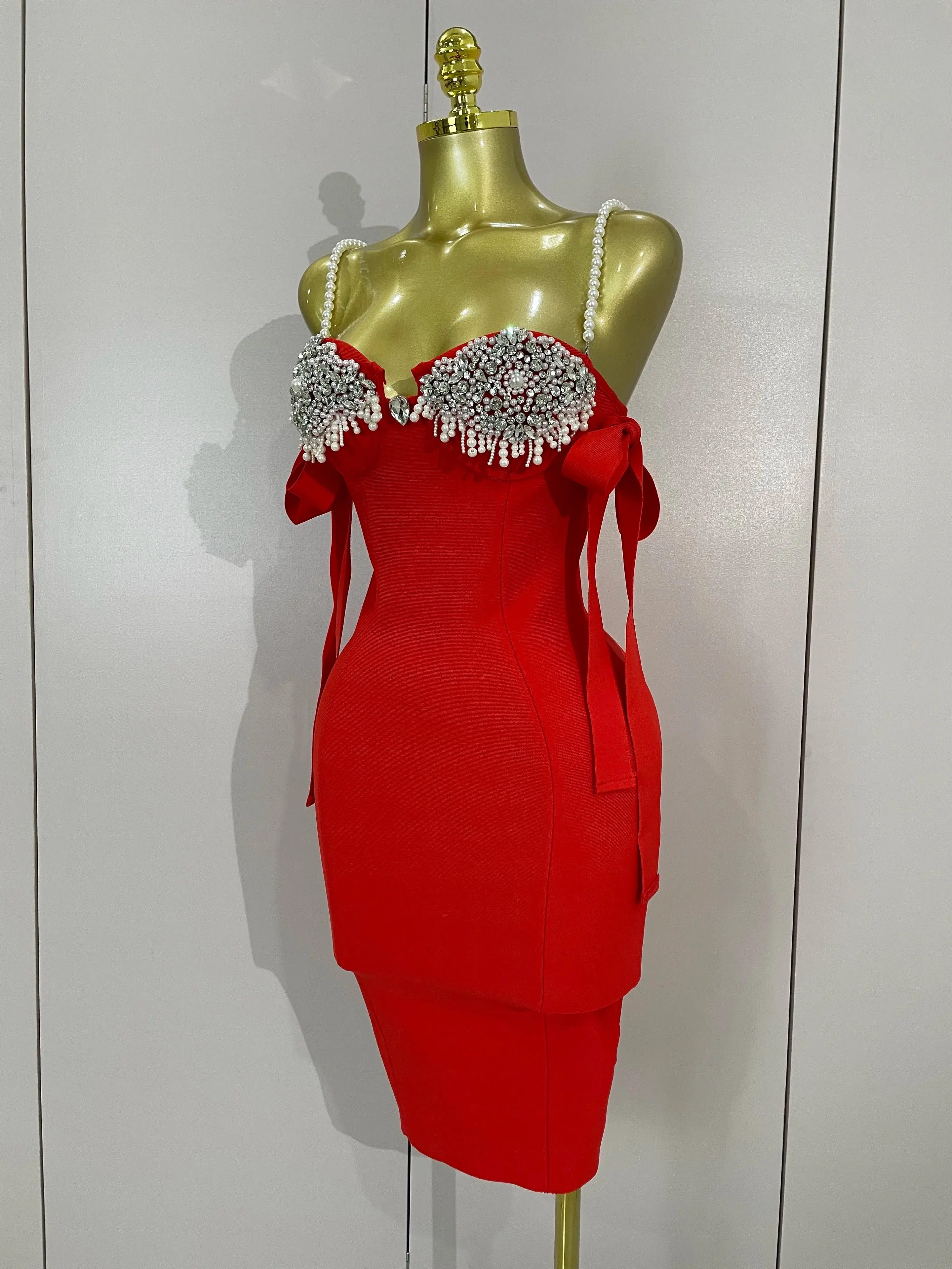 elegant diamonds bandage dress Summer Bandage Dress 2025 Women Celebrity Sexy Diamonds Crystal Black Maxi  Long Bodycon Elegant Evening Club Party Dress