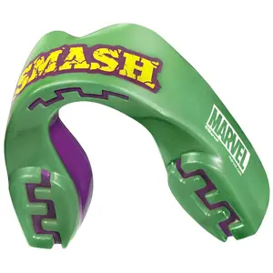 SafeJawz MARVEL Sports Mouthguard Dual Layer Premium Mouth Guard with Case for Basketball, Football, MMA, Hockey - Junior - HULK