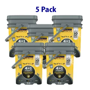 5 Pack Scented Clumping Multi-Cat Litter, 4-in-1 Strength Odor Control Formula, 35 lbs
