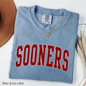 Sooners Comfort Color Sooners T-shirt, Sooners Football Tee, Game Day Football Tshirt, Fall Sports Shirt, Trendy Tailgate Outfit Gift For Her