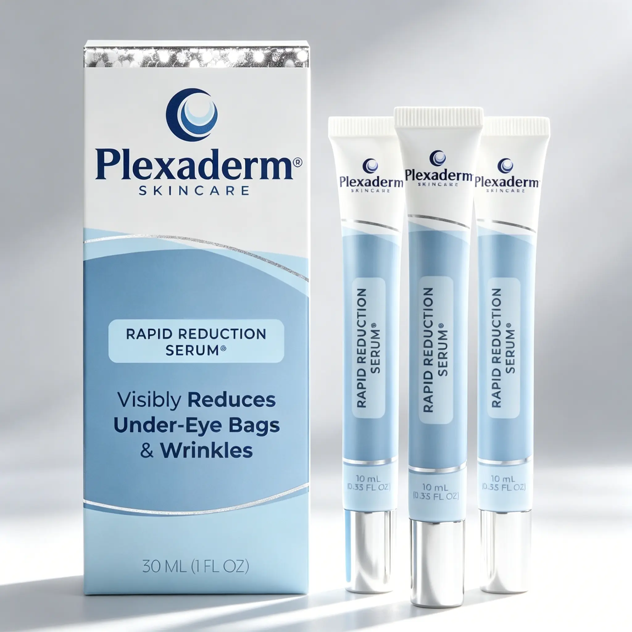 Plexaderm 10ml Anti-Aging Eye Serum, Fast Acting Formula, Reduces Under-Eye Wrinkles & Lifts Sagging Skin for Daily Eye Care