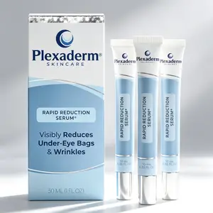 Plexaderm 10ml Anti-Aging Eye Serum, Fast Acting Formula, Reduces Under-Eye Wrinkles & Lifts Sagging Skin for Daily Eye Care