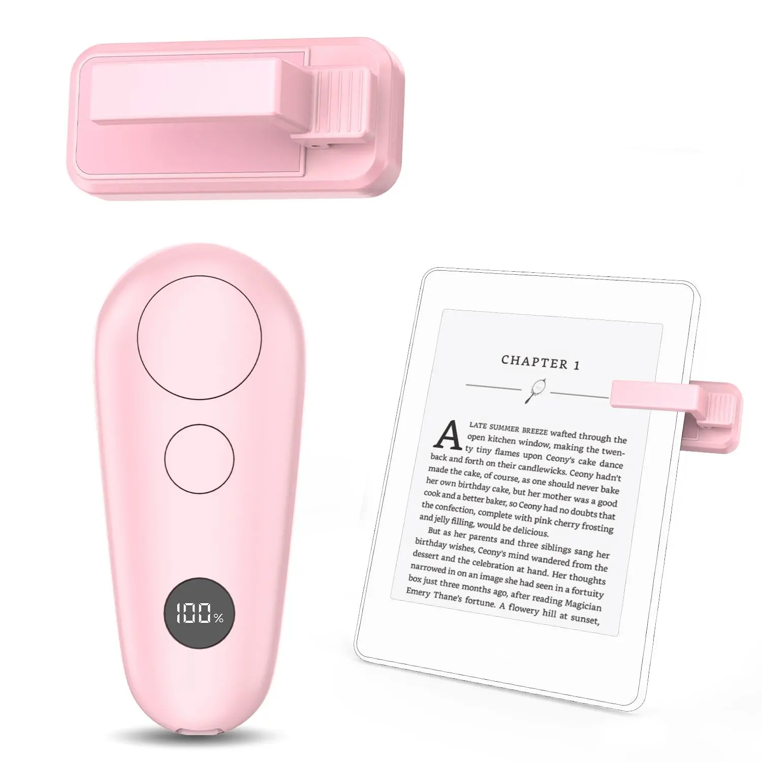 Remote Control Page Turner, Universal Wireless Remote, Rechargeable E-book Reader Remote Control Trigger, Reading Novels Page Turner Clicker for iPad Tablets