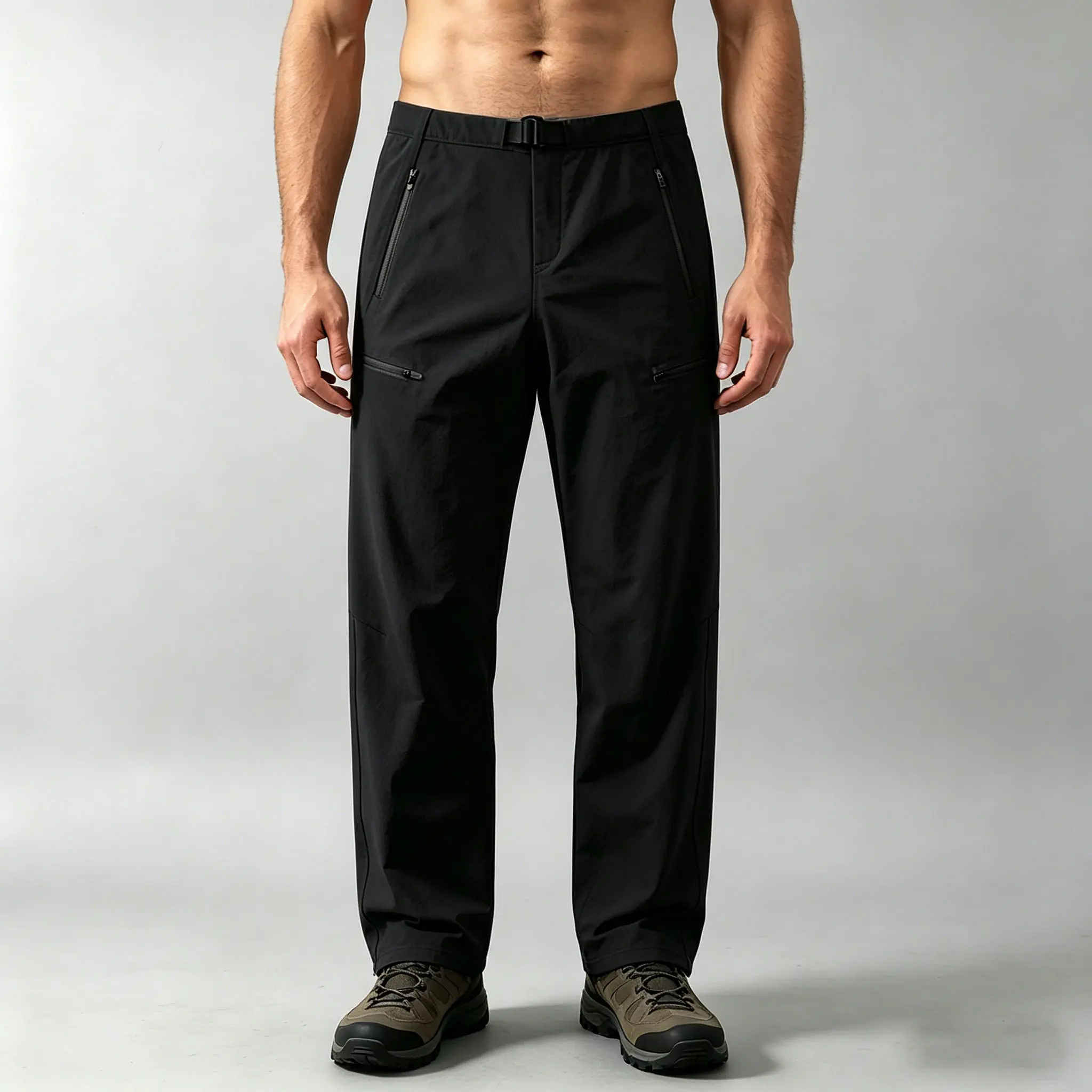 Men’s multi-pocket durable cargo pants, waterproof and tear-resistant, lightweight quick-dry long pants for outdoor hiking, fishing, commuting, and work