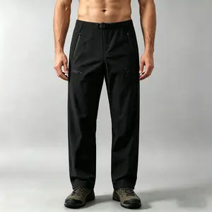 Men’s multi-pocket durable cargo pants, waterproof and tear-resistant, lightweight quick-dry long pants for outdoor hiking, fishing, commuting, and work