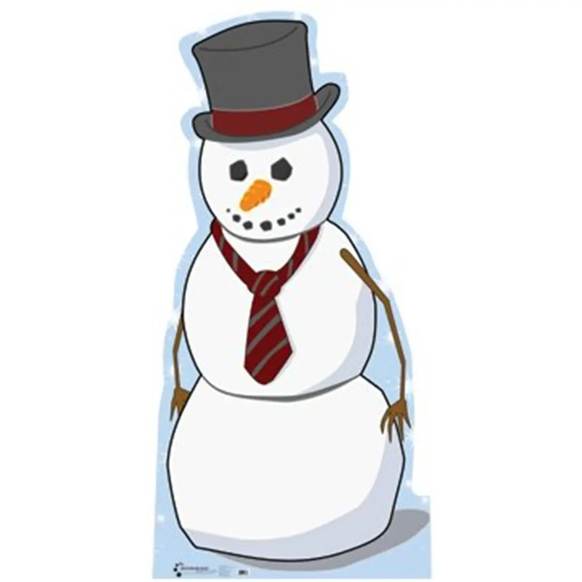 212 MAIN Life-Size Advanced Graphics Heavy-Duty Cardboard Snowman Cutout Stand-Up, Foldable 66" x 33" Christmas Party Home Decor Supply with Storage Capability