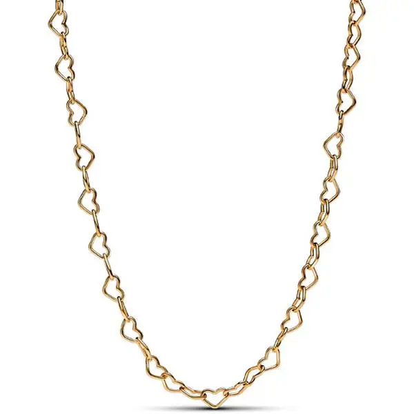 Pandora Linked Hearts Collier Necklace 14k gold plating 363334C00-45 Pandora Linked Hearts Collier Necklace 14k gold plating 363334C00-45