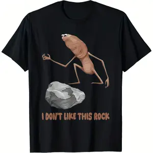 Retro Marcus The Worm I Don't Like This Rock T-Shirt Casual Stretch Set Sleeve