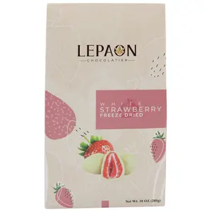 WHITE CHOCOLATE COVERED FREEZE-DRIED STRAWBERRY