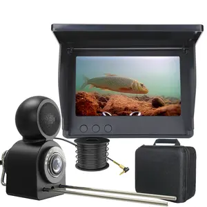 Portable Fish Finder with Underwater Camera: IP68 Waterproof 4.3 5 Inch IPS Display for Ice/Lake Fishing & Murky Conditions | Depth Finder for Ice Fishing/Boats/Kayaks fishing stuff fishing equipment