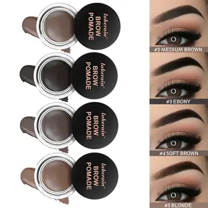 Lakerain Long-Lasting Waterproof Eyebrow Gel, High Pigmentation, Natural Dense Look, Lightweight Smooth Formula, 4 Colors Available, Eyebrow Pomade