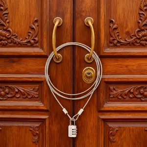 Safety Cable Lock, Stainless Steel Cable with Loops, Wire Rope, Stainless Steel 1.4mm Double Loop Braided Wire Rope for Outdoor Anti-Theft, Bike Lock, Stage Lights Safety Cables, Luggage, Lanyard & Security Chains, Multi Purpose, Easy To Use