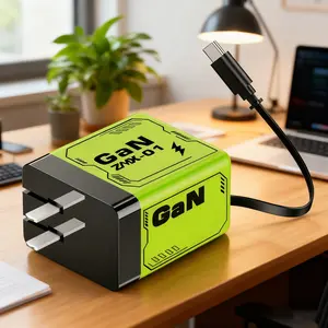 Classic 120W notebook wall charger - foldable plug design, fast and convenient charging for multiple phones