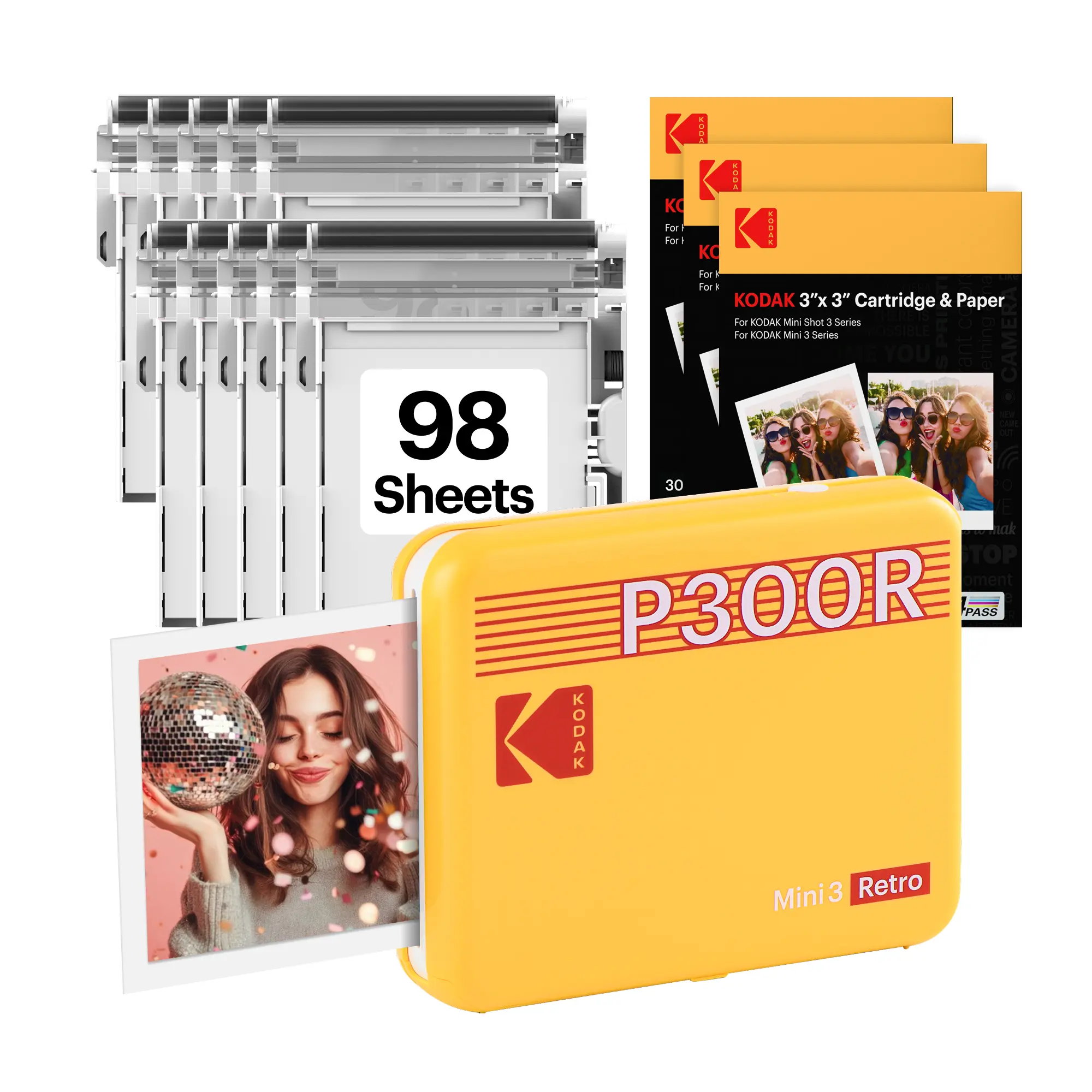 [LIVE] KODAK Mini 3 Retro Printer + 98 Prints Bundle