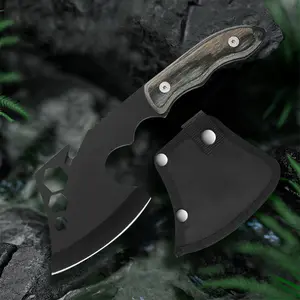 Outdoor Multifunctional Axe,Multifunctional Camping,Chopping firewood,Tied Rope,Mountain Axe,Multi-Purpose Camping Tool Axe,Specially Designed for Camping