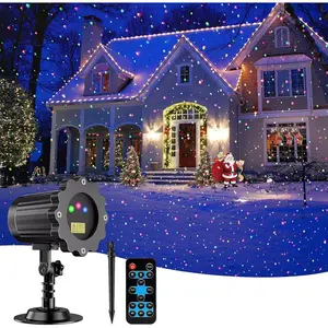 Laser Christmas Projector Lights Outdoor, Waterproof Moving Stars Light Show, Remote Control Timer, Holiday Decorations for House Yard & Garden