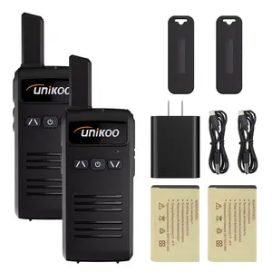 Clear Voice Performance UNIKOO SK300 Analog Two Way Radio Durable Walkie Talkie for Job Sites