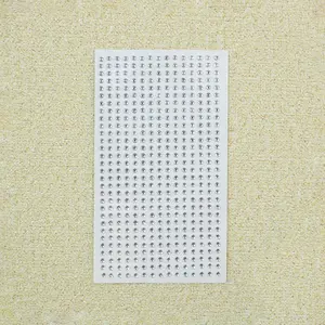 3D Rhinestone Sticker, 1 Sheet (450pcs) Self Adhesive Rhinestone Sticker, Diy Decorative Sticker for Face Body Nails, Sticker Sheets