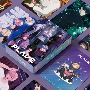 55 Pcs/set Korean Plave Manga Laser Lomo Card Album Comic Characters Photocard Fans Collection Cards