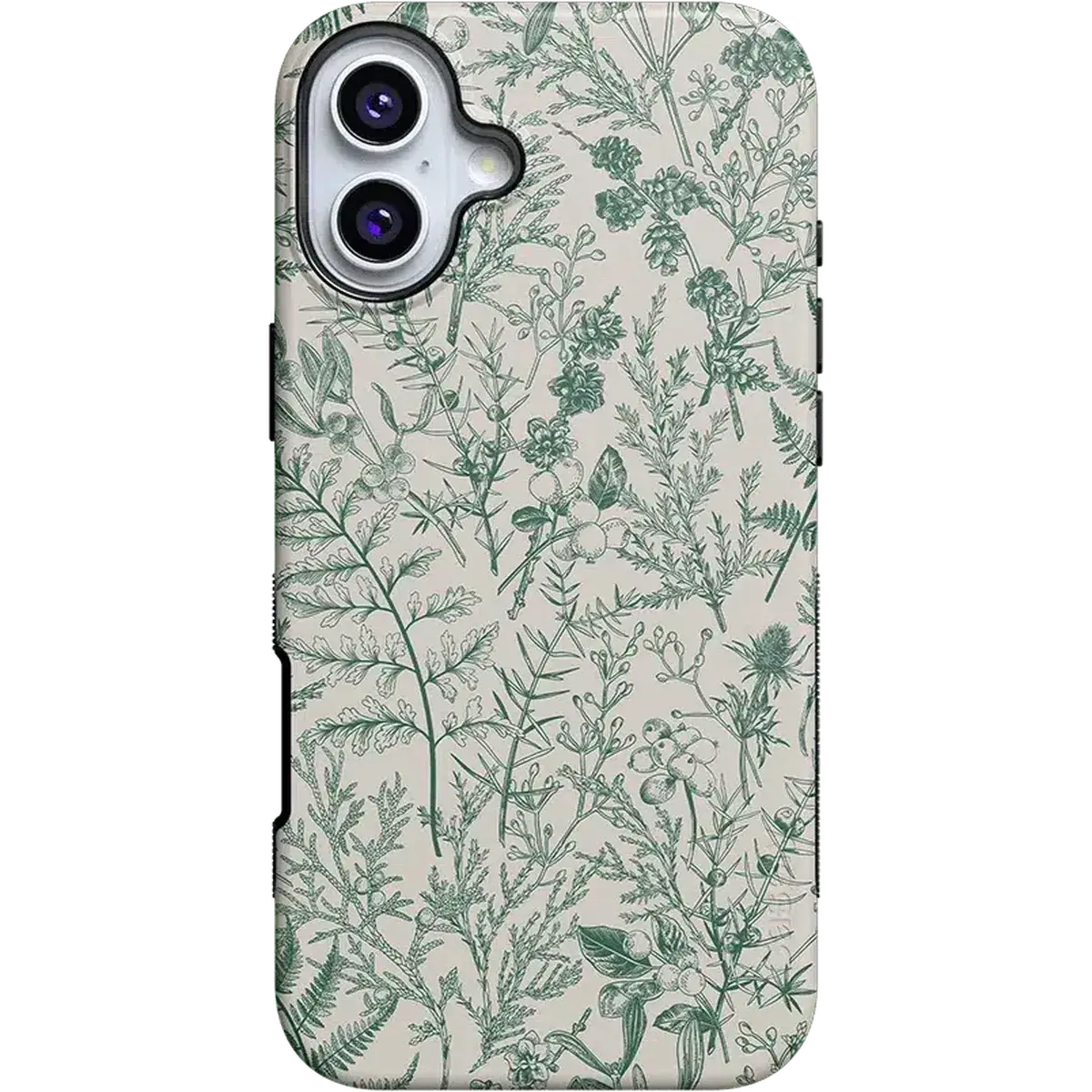 Casely iPhone 16 Case | Sage Garden | Green Floral | Bold Protective Design | Compatible with MagSafe