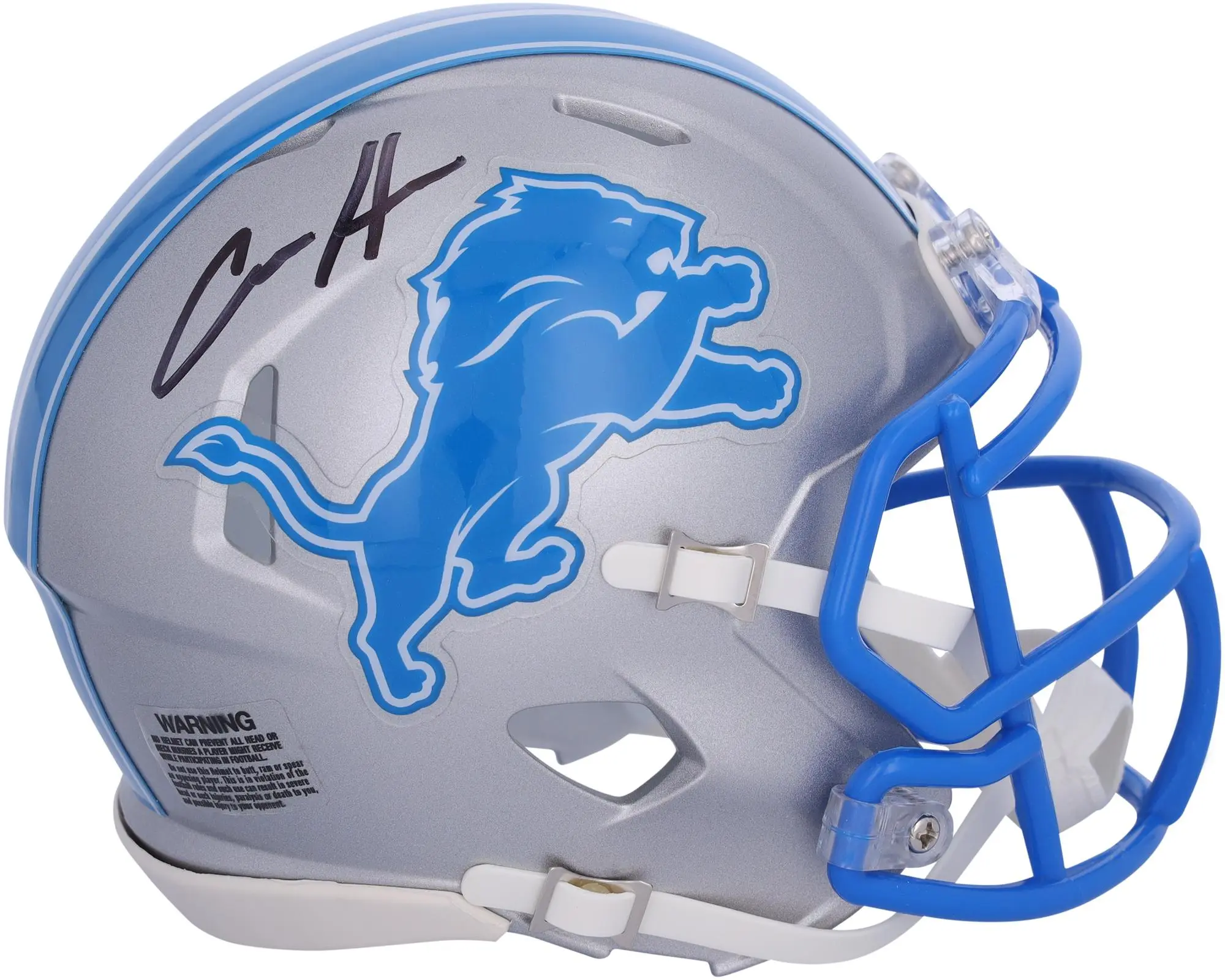 Aidan Hutchinson Detroit Lions Autographed 2024 Speed Mini Helmet - Fanatics Authentic Certified