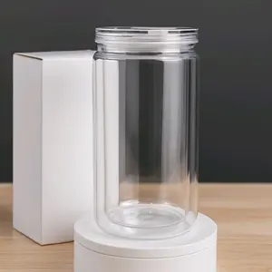 16 oz Reusable Washable Portable Acrylic Custom Snowglobe Tumbler Cup with Wrap, Lid, Straw, Ornament, Keychain & Stylish Pen – Kitchenware Drinkware Accessory