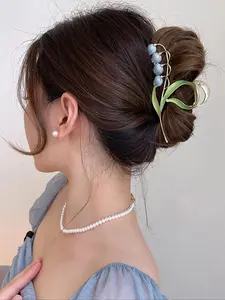 1 Piece Women's Elegant Flower Design Hair Claw, Hollow out Trendy Hair Claw, Fashionable Hair Accessories for Daily Life for Women & Girls, Claw Teen Girl Accessories As Gift for Valentine's Day, Flower Hair Clip