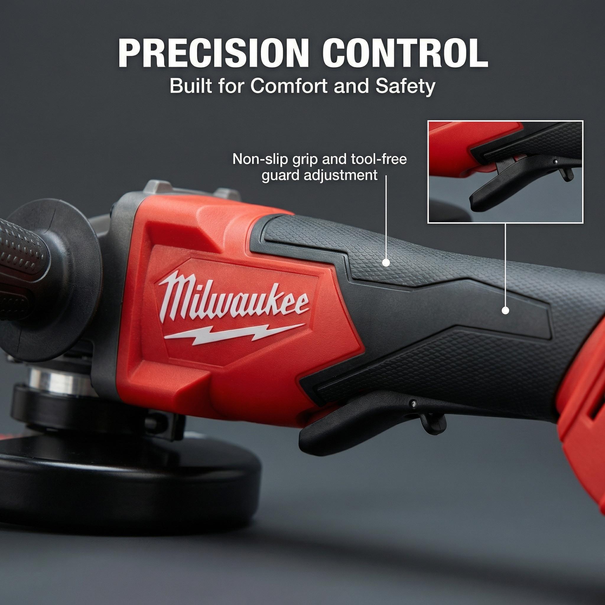 Milwaukee M18 125mm Brushless Angle Grinder for Metal Cutting and Grinding Variable Speed Power Tool
