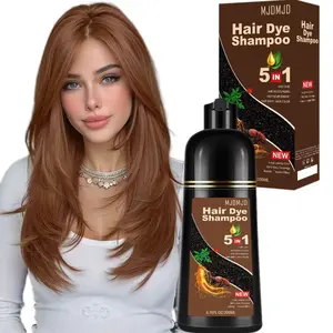 Light Brown Hair Dye Shampoo, 5-in-1 Long-Lasting Hair Color Shampoo with Herbal Ingredients, Instant Natural Coloring & Nourishing Formula, Easy At-Home Application for Women & Men, Portable Travel-Friendly Design, 6.76 Fl Oz