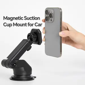 【PASLDA】Magnetic Suction Cup Mount for Car CarPlay Screen Monitor (Dashboard-Mounted), Compatible with Most 7-Inch Portable Monitors/Cell Phones, Car Phone Mount