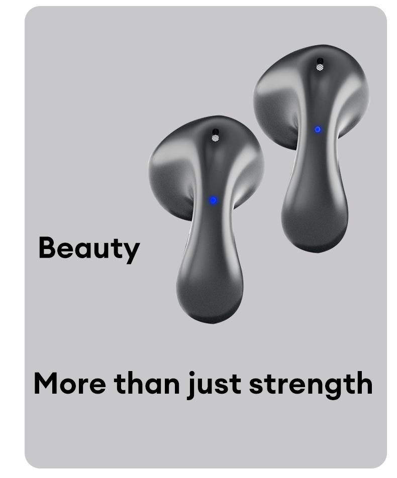 PAXA PA-L02 Wireless Bluetooth Headphones, Powerful Sound Effects for Music, Dustproof & Waterproof Sports Earbuds for Running, Workout, Audio