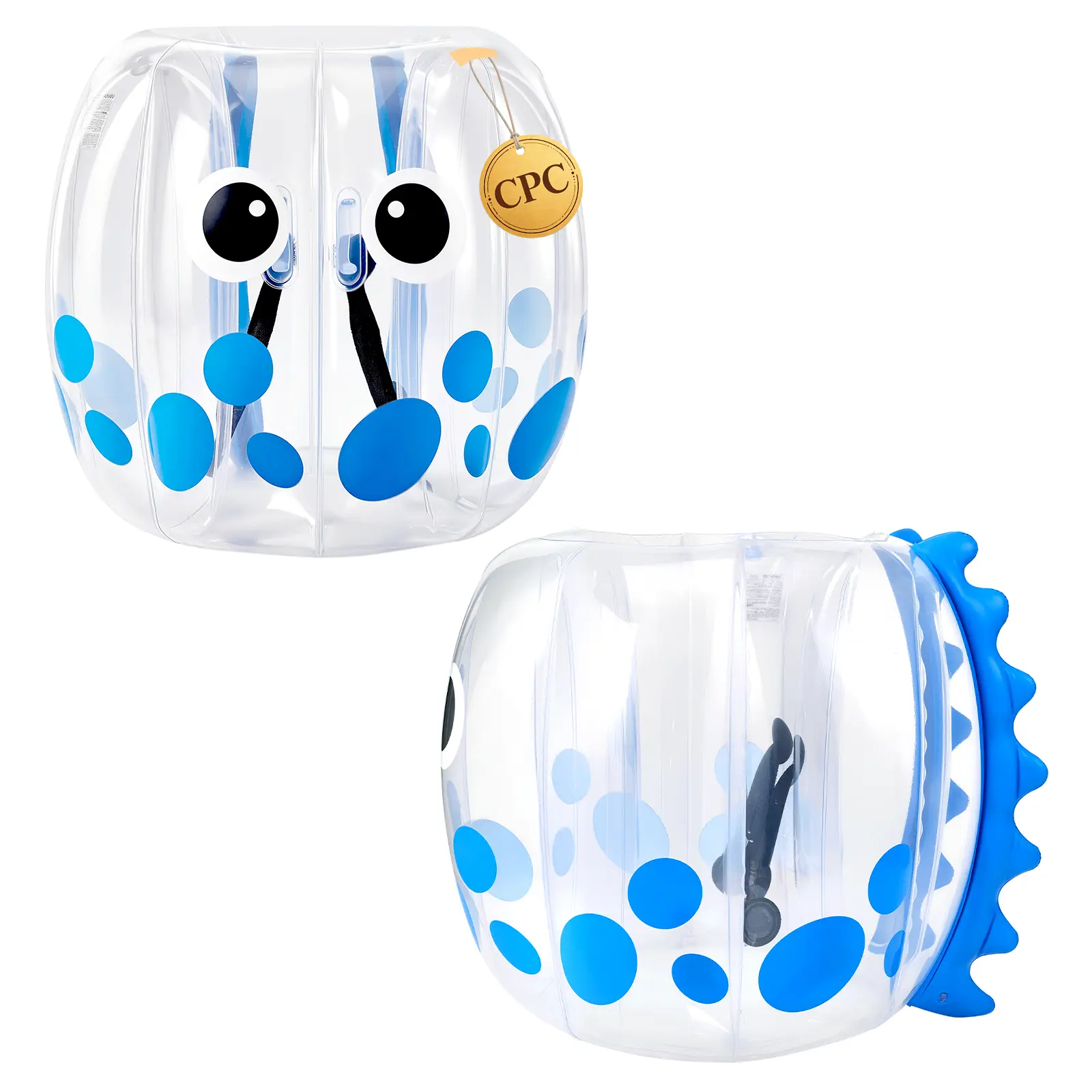 VEVOR 2-Pack Inflatable Bumper Balls 4FT Human Bubble for Teens Blue, for Backyard, Camping, Picnic, Park, Lawn, and Outdoor Team Gameplay, Thickened PVC Material, Sumo Hamster Ball with Handle