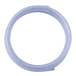 Braided Clear Vinyl Tubing 3/4" ID x 19/20" OD 10FT Plastic PVC Tubing