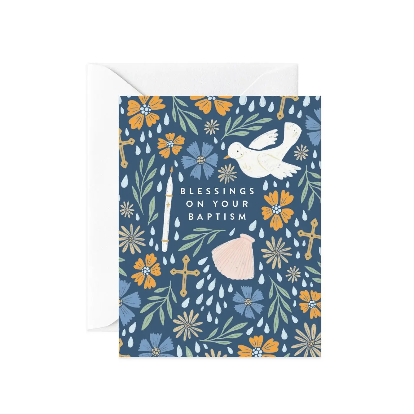 Blessings On Your Baptism Card by Gratia Design Co.