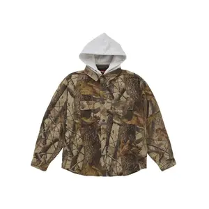 Supreme Quilted Lined Hooded Flannel Shirt Realtree Hardwoods Camo (men) by StockX