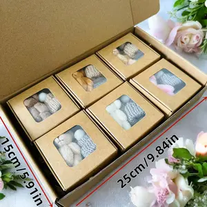 6-Piece My Little Worry Bear Gift Box Set, Includes Greeting Card, Teddy Bear Party Favors, Perfect Wedding Christmas Gifts