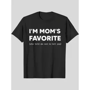 Funny Moms Favorite Son Daughter I'm Mom's Favorite T-Shirt Golf Gift for Men and Women Summer Fashion Wear Garment Gift