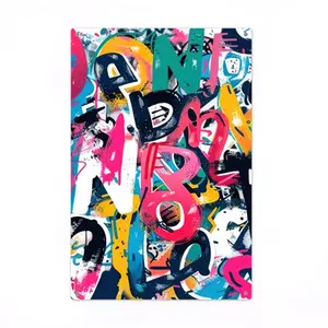 Colorful Graffiti Art Metal Tin Sign, Abstract Street Art Wall Decor, Vibrant Urban Style for Teen Room & Man Cave