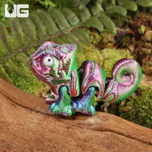 3D UG Critter Keychains - Iridescent Chameleon