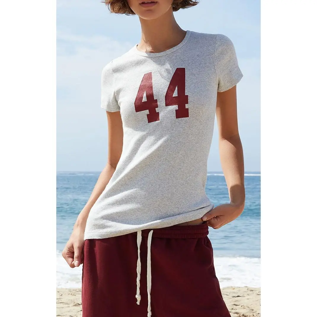John Galt Women's Light Gray Hailie 44 T-Shirt - Multicolor