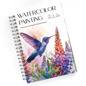 1pc Birds Watercolor Workbook for Beginners - 12 Elegant Illustrations, Dove Coloring Book, Step-by-Step Instructions & Lay-Flat Pages, Christmas Gifts, Valentine's Day Gifts, Merry Christmas, Christmas Decorations