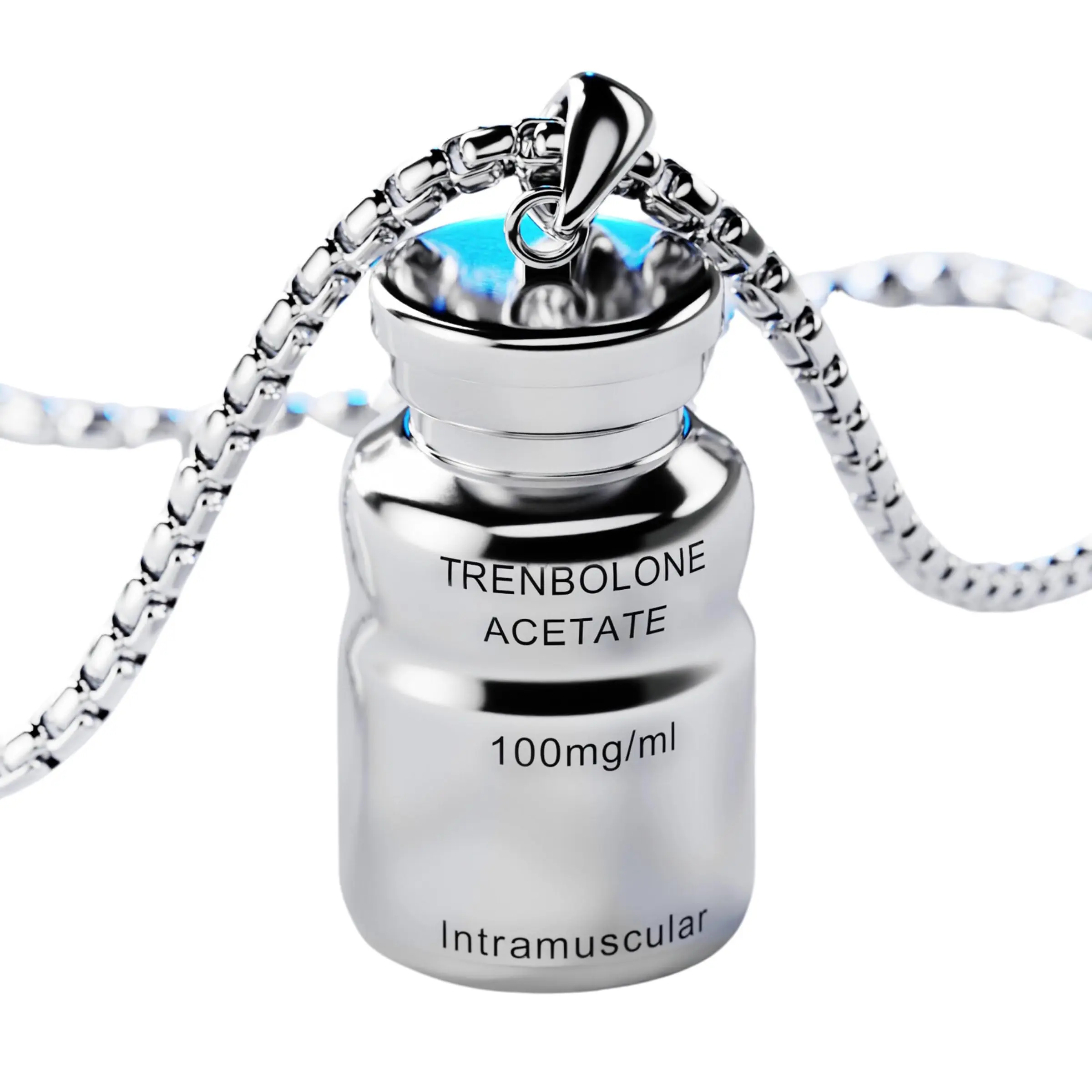 Trenbolone Pendant Stainless Steel Stylish Gym Necklace/Jewelry for Men and Women - Workout Motivation and Gift for Gym Rats
