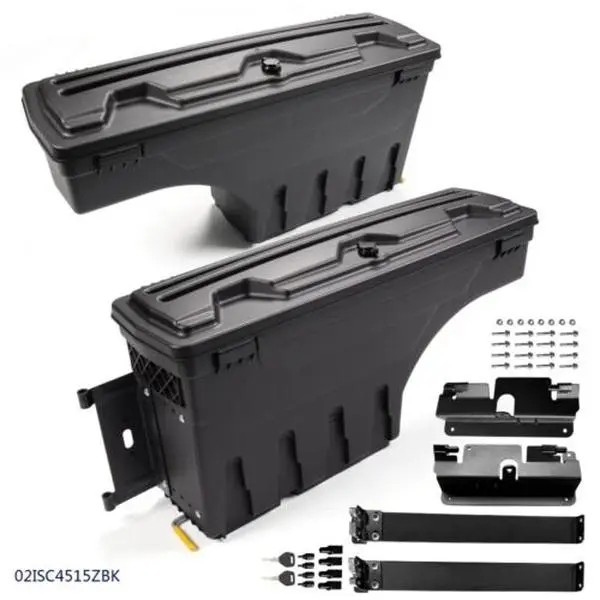 G-PLUS Bed Storage Tool Box - Truck Tool Boxes for Bed of Truck, 07-18 Chevy Silverado/GMC Sierra Accessories, Right+Left Set with 3 Styles, Secure Storage Tray, Ultimate Accessibility